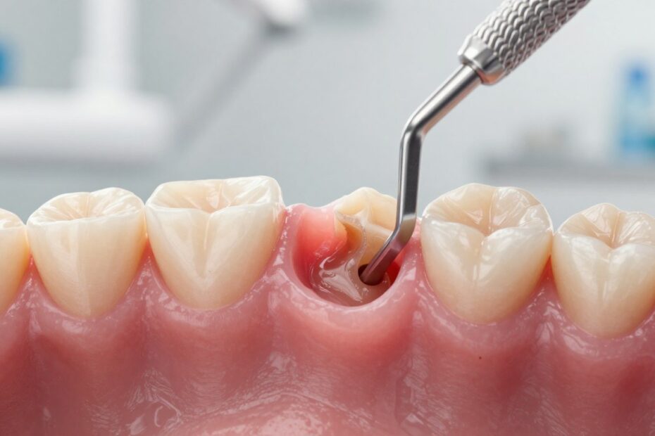 Resztka zęba w dziąśle