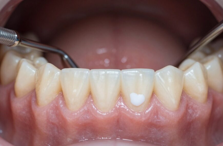Biała plamka na dziąśle