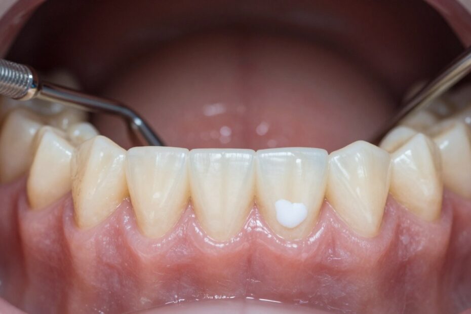 Biała plamka na dziąśle