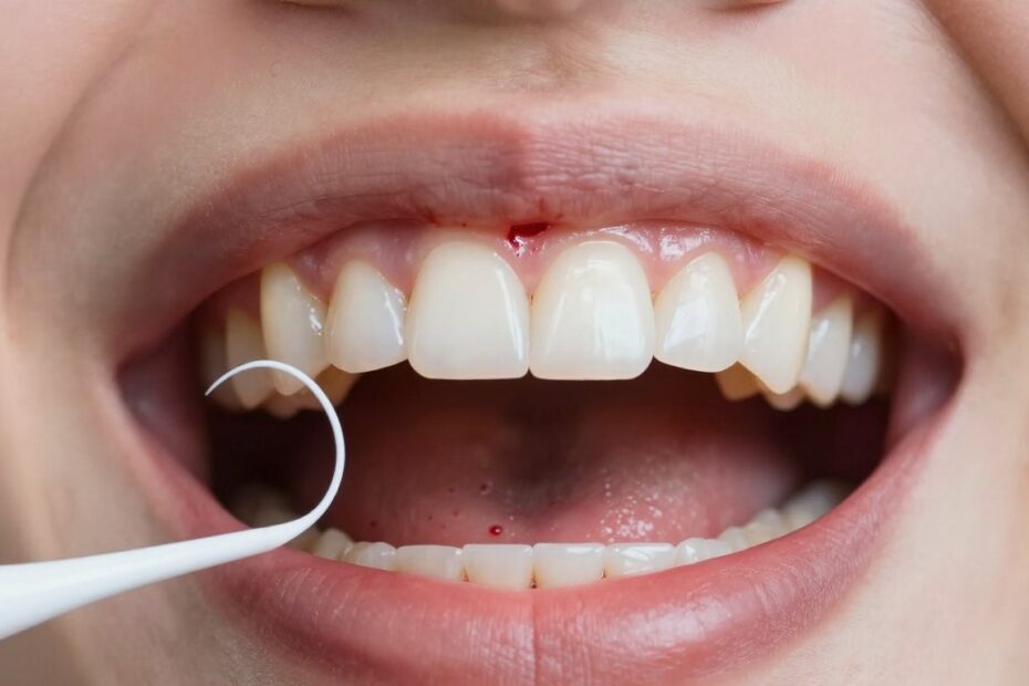 Krwawiące dziąsła między zębami