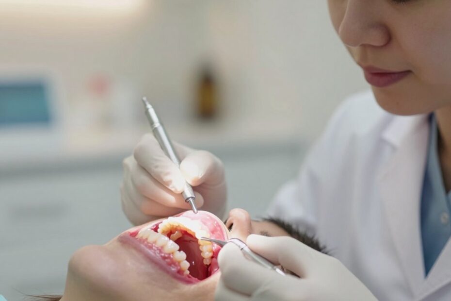 Poparzone dziąsła po wybielaniu zębów