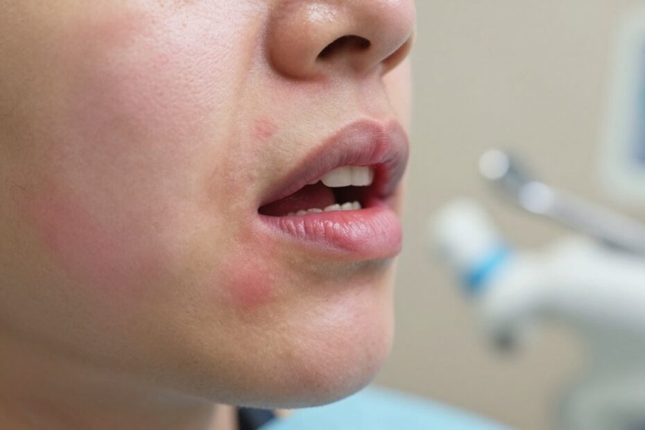 Spuchnięte dziąsło i policzek