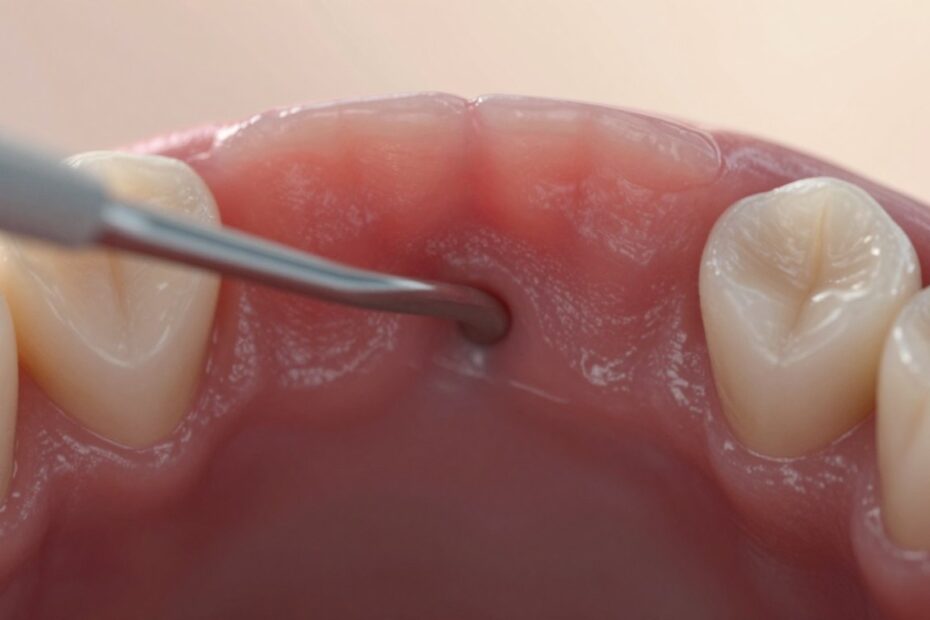 Spuchnięte dziąsło za ósemką