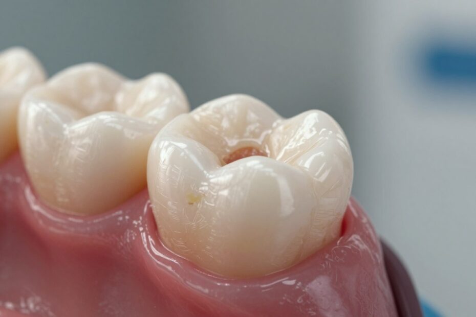 Zepsuty ząb przy dziąśle